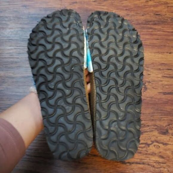 Birkenstock Papillio Blue Clouds Chic Feminine Retro Y2K Softbed Narrow Size 37 - Picture 3 of 6